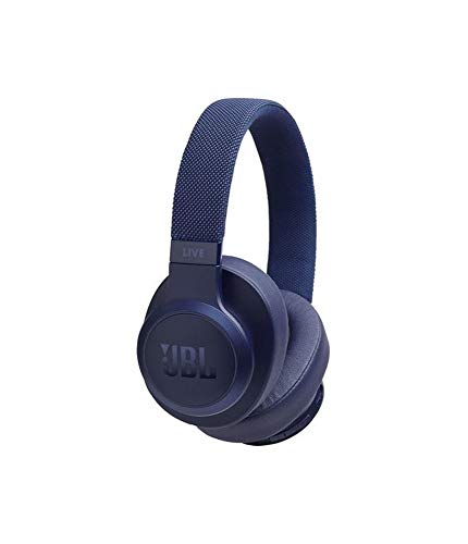 JBL Live 500BT by Harman, 30 Hrs Playtime, Quick Charge, Wireless Over Ear Headphones with Mic, Dual Pairing, AUX, Ambient Aware & Talk Thru, Built-in Alexa & Google Assistant Support (Blue)