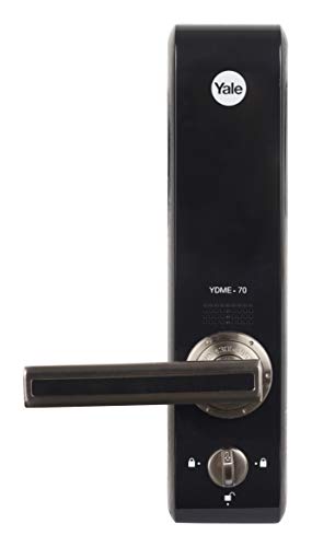 Yale YDME 70- LH Digital Lock Pin Enabled/RF Card/Mechanical Key, Silver
