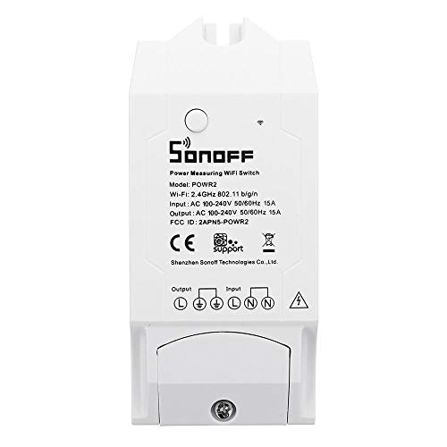amiciSmart Wi-Fi Smart Switch Power Management Remote Control for Home Appliance 15A SONOFF R2 Compatible with Alexa, Google Home, etc.