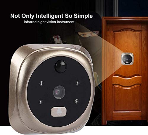 Sanyipace Digital Door Viewer & Doorbell 2.8 Inch HD Screen Display Home Smart Doorbell Security Door Peephole Camera with Night Vision Motion Detection Electronic Cat Eye for Home Security