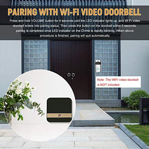 Wireless Doorbell Chime Household Plug-in Chime WiFi Ding-Dong Alarm Smart Door Bell Receiver UK Plug