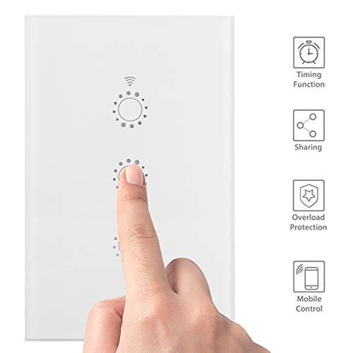 Touch Switch, Good Durability, Wall Touch Switch, Flame‑Retardant ABS Shell, Lighting Equipment for Houses Home Appliances Electrical Appliances(White Three-Way (2030996), Transl)