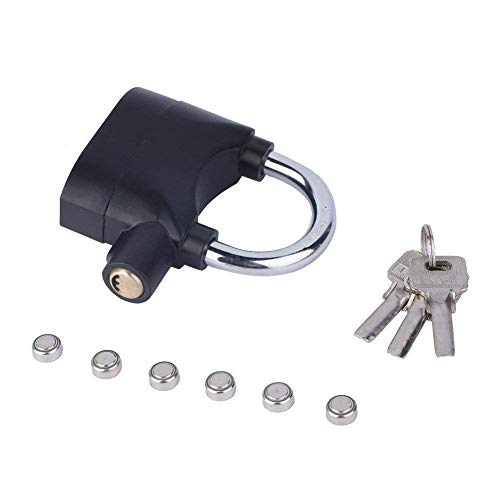 DNEXT Anti-Theft Siren Alarm Lock Motor for Home, Bike, Shop, Garage Padlock with Smart Motion Sensor (Black)