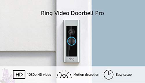 Ring Video Doorbell Pro, with HD Video, Motion Activated Alerts, Easy Installation (existing doorbell wiring required)