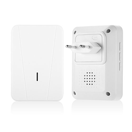 Wireless Doorbell Chime with LED 5 Levels Volume 55Ringtones Compatible with Smart Video Doorbell
