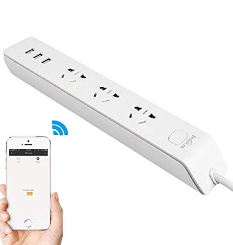 Broadlink Wifi Smart Power Strip (MP2), Work with IHC “Intelligent Home Centre app” and Alexa , Multicolor