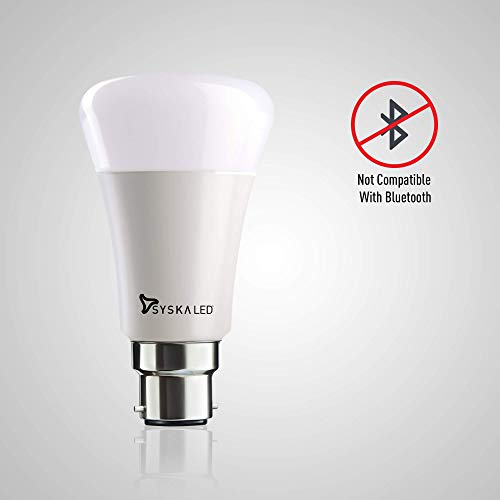 SYSKA 7-Watt Smart LED Bulb Compatible with Amazon Alexa (B-22 Pin type socket)