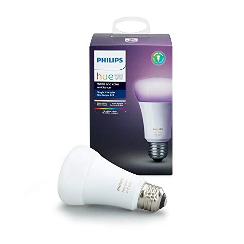 Philips Hue 3rd Generation A19 Dimmable LED Smart Bulb (White, 10W)