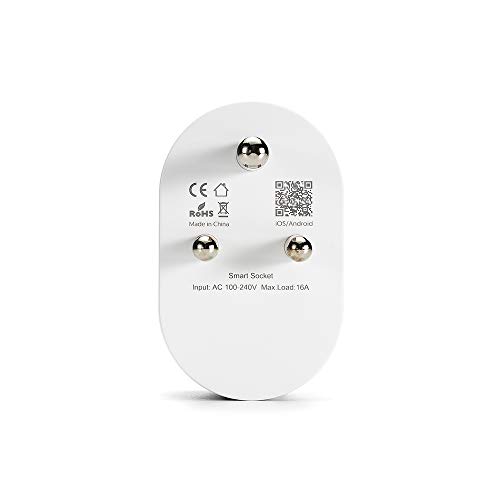 Auslese™ 16A App Control Smart Mini WiFi Plug Socket Wireless Remote Control for Household Appliances Compatible with Alexa, Google Home and Support IFTTT (Max Current :- 16A)