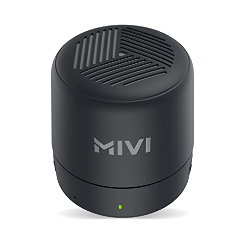 Mivi Play Bluetooth Speaker with 12 Hours Playtime. Wireless Speaker Made in India with Exceptional Sound Quality, Portable and Built in Mic-Black, One Size