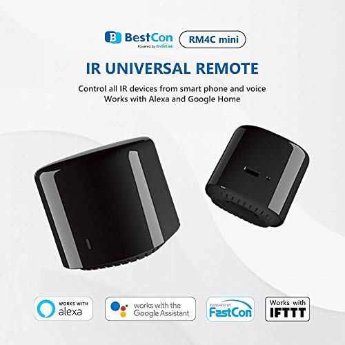 B BestCon RM4C Mini PC Intelligent Wifi IR Remote Controller Work with Alexa Google Home