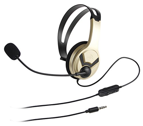 AmazonBasics Mono Chat Headset for PlayStation 4 (Officially Licensed) – Gold