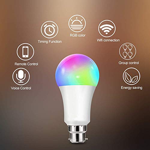 Auslese™ 9W RGB Wi-Fi Smart LED Bulb Light (B22) Compatible with Alexa & Google Home Assistant and Support IFTTT