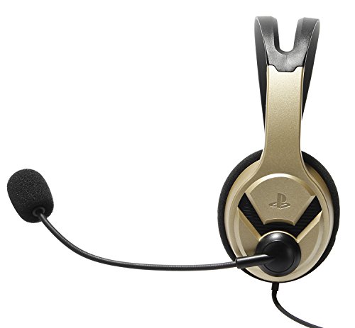 AmazonBasics Mono Chat Headset for PlayStation 4 (Officially Licensed) – Gold