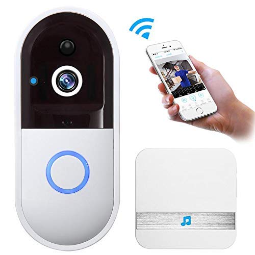 MOGOI Smart Doorbell, Wireless WiFi Video Doorbell , Night Vision, 2-Way Talk, Motion Detection HD Home Security Camera for iOS Android Phone and Tablet- White