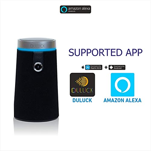 Duluck Smart Wireless Bluetooth Speaker, BT speaker with Alexa built-in. 10 Watt speaker produces rich sound. Connect to your phone & play your favorite songs. You can ask it to play New and Old songs for 80’s, 70’s 60’s and more decades less, Just ask it to tell you news, weather updates, time and other voice-controlled features, etc. It can Voice-Control IOT devices, Model (L-2018)