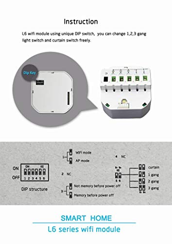 Protium LANBON_WiFi ABS Switch Smart Module Work with Alexa and Google Assistant for Smart Home Automation_3 Gang, Standard Size, White
