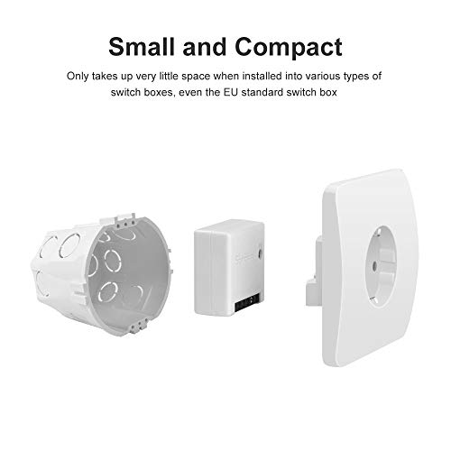 Sonoff Metal Mini Turn Traditional Switch to Smart WiFi Switch with Timer Internet Work with Amazon Alexa, Google Home, Nest