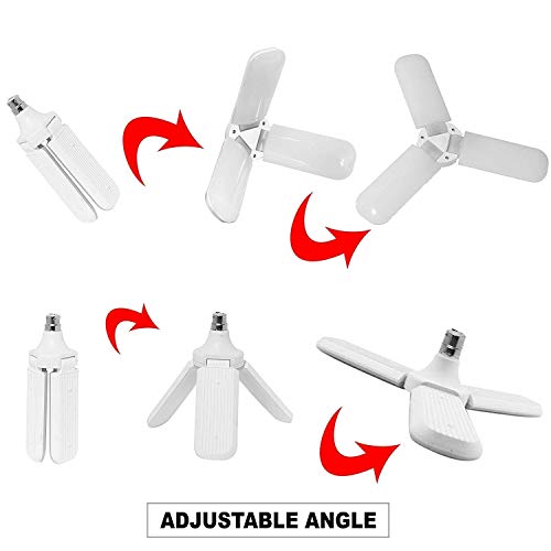 Dreamlux® 45W Fan Blade led B22 Foldable Light Super Bright Angle Adjustable for Home Ceiling Lights, AC95-265V 50-60Hz, Cool White Light (3 Blade)