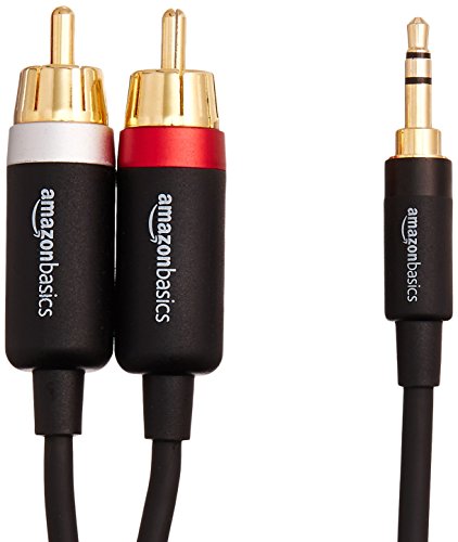 AmazonBasics 3.5mm to 2-Male RCA Adapter cable – 4 feet