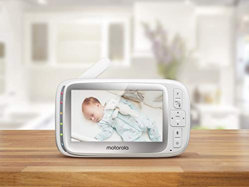 Motorola Connect40 Video Baby Monitor – 5″ Parent Unit and HD Wi-Fi Viewing for Baby, Elderly, Pet – 2-Way Audio, Night Vision, Temp Sensor, Remote Pan/Digital Zoom