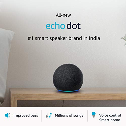 All-new Echo Dot (4th Gen) | #1 smart speaker brand in India with Alexa (Black)