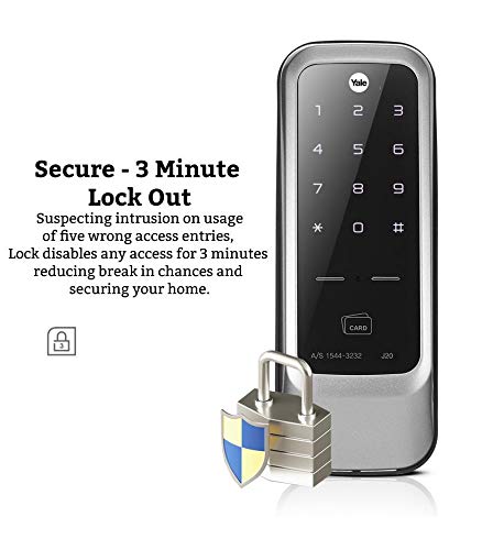 Yale J20 Smart Door Lock with Pin Code,RFID Card & App Enabled Access for Door