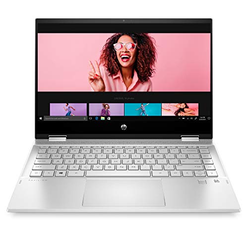 HP Pavilion x360 core i5 10th Gen 14 inch (35.56 cms) FHD Touchscreen Laptop with Alexa Built-in (8GB/512GB SSD/Windows 10/MS Office 2019/Finger Print Reader/4G LTE/Natural Silver/1.61kg), 14-dw0069tu