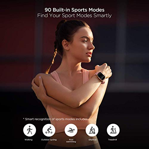 Amazfit GTS 2e Smartwatch, SpO2 & Stress Monitor, 1.65 Always-on AMOLED Display, Built-in GPS, Built-in Alexa,14-Day Battery Life, 90+ Sports Models, 50+ Watch Faces Lilac Purple