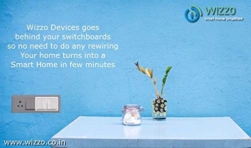 Made in India Home Automation Wizzo 4S WiFi 4 Node Smart Device for Home Automation| Voice Control with Amazon Alexa | Retrofit | No Re-Wiring | Compatible with Android and iOS