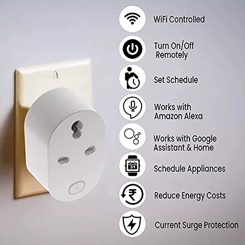 F5 WiFi Smart Plug Compatible with Alexa Google Home & App Plug Controller [16 Ampere]