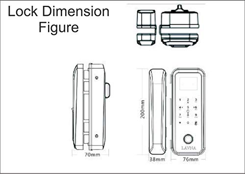 LAVNA Biometric Door Lock With Remote (Silver, Black)
