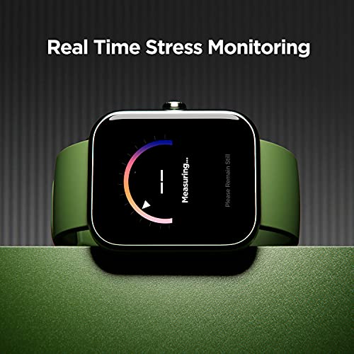 boAt Xtend Smartwatch with Alexa Built-in, 14 Sports Modes with Automatic Motion Recognition, Customizable Watch Faces, Stress Monitor & Menstrual Cycle Tracker(Olive Green)