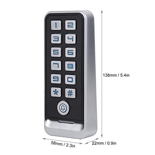Password Card Door Lock, Smart Lock Access Control Kit, 13.56MHz RFID Intelligent Digital Home Devices Strong Anti Metal Interference Waterproof Backlit Keypad Door Lock for Front Door/Bedroom