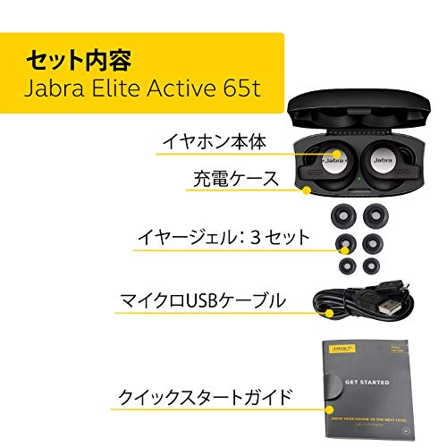 Jabra Elite Active 65t Alexa Enabled True Wireless Sports Earbuds, 15 Hours Battery, Titanium Black, Designed in Denmark