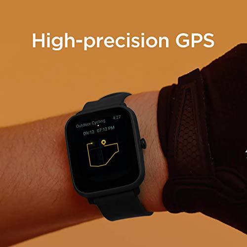 Amazfit Bip U Pro NYSE Listed Smart Watch with SpO2, Built-in GPS, Built-in Alexa, Electronic Compass, 60+ Sports Modes, 5ATM, Fitness Tracker, HR, Sleep, Stress Monitor, 1.43″ Color Display (Black)