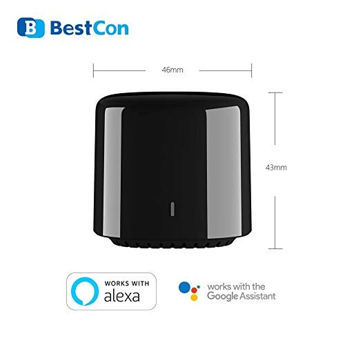 B BestCon RM4C PC Mini Intelligent Wifi IR Remote Controller Work with Alexa Google Home (Pack of 2)