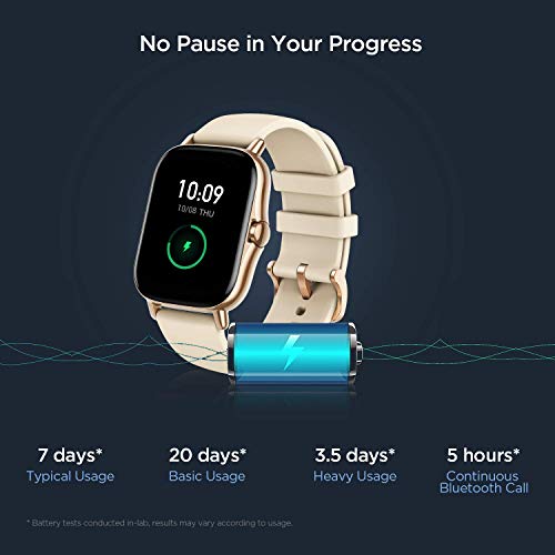 Amazfit GTS 2 Smart Watch, 1.65″ AMOLED Display, Built-in Amazon Alexa, Built -in GPS, SpO2 & Stress Monitor, Bluetooth Phone Calls, 3GB Music Storage, 90 Sports Modes (Desert Gold)