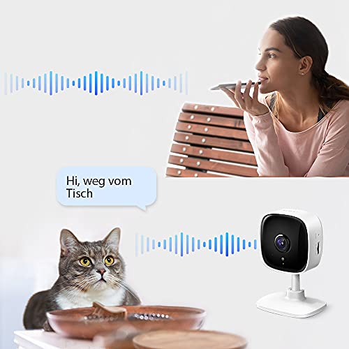 TP-Link Tapo C100 1080p Full HD Indoor WiFi Spy Security Camera| Night Vision | Two Way Audio| Intruder Alert | Works with Alexa and Google, White