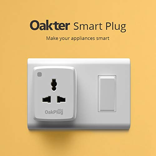Oakter Wi-Fi Smart Plug for High Power Appliances (AC, Geyser, Motor, etc.) and for Low Power Appliances (Mobile & Laptop Chargers, TV, Kettle, etc.) Works with Alexa & Google Assistant (Combo Old)