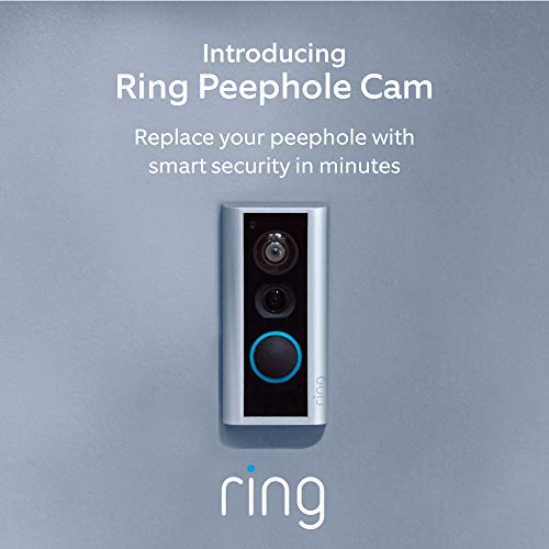 Ring Peephole Cam – Smart video doorbell, HD video, 2-way talk, easy installation