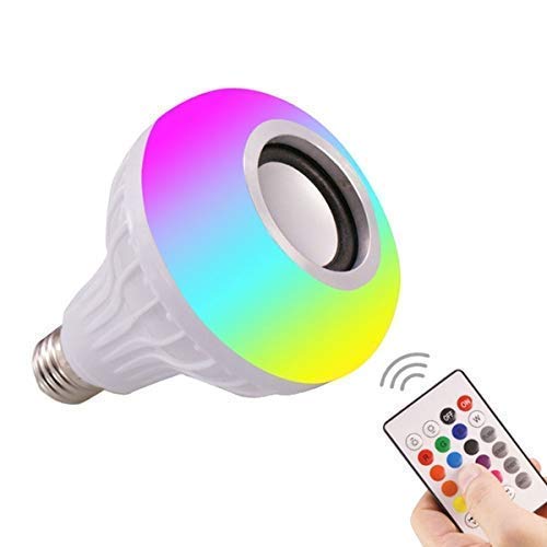 EDGE LED Remote Bulb with Bluetooth Speaker Music Light Ball Bulb Colourful Lamp with Remote Control for Home,Bedroom,Living Room,Party Compatible for All Device(PACK OF -2 )Random Colour