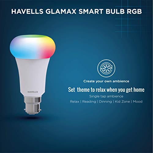 Havells Glamax Smart Bulb 9W TW+Colors B22 Lamp