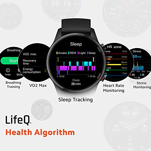 (Renewed) Mi Watch Revolve Active (Black)- SpO2 and Sleep Monitor, 1.39″ AMOLED Display, 2 Weeks Battery Life, Alexa Built-in, 117 Sports Mode, GPS