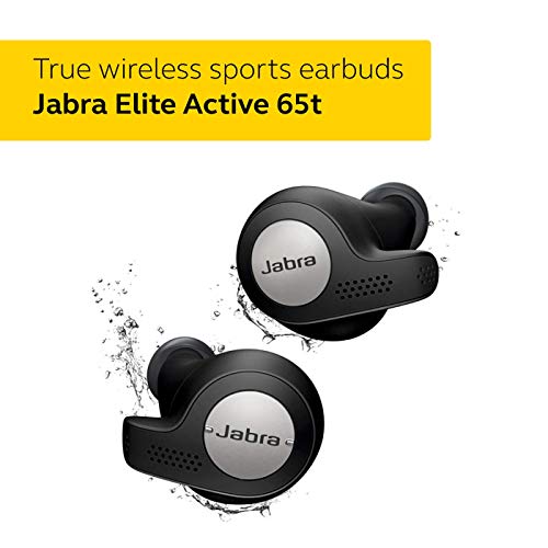 Jabra Elite Active 65t Alexa Enabled True Wireless Sports Earbuds, 15 Hours Battery, Titanium Black, Designed in Denmark