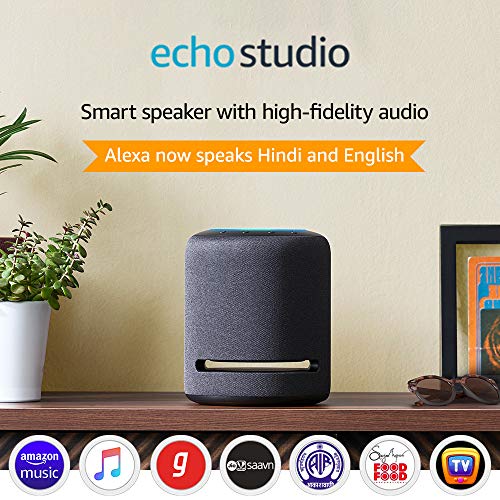 Echo Studio – Smart speaker with high-fidelity audio, Dolby Atmos and Alexa (Black)