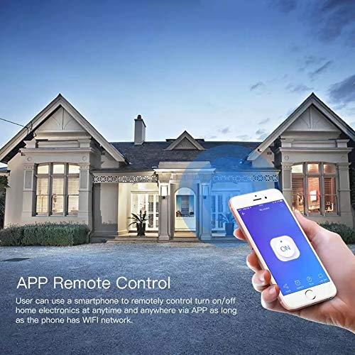 Protium 16A Smart Wireless WIFI Switch Work with Alexa, Google home, IFTTT and Smart life app, White