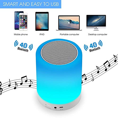 Coolmobiz Wireless Portable Bluetooth Speaker with Smart Touch LED Mood Lamp, Pen Drive, SD Card, AUX and Mic. for Android/iOS/Windows & All Bluetooth Devices.