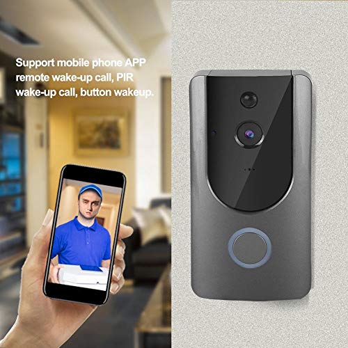 Zyyini Smart Video Doorbell, 720P WiFi IP Smart Video Doorbell Wireless Home Security DoorBell Intercom Visible Camera