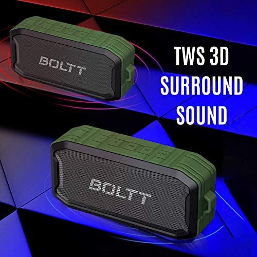 Boltt Fire-Boltt Xplode 1500 Portable Bluetooth Outdoor Speaker, IPX7 Waterproof & Weatherproof with Enhanced Bass (Green), (Model: BS1500)